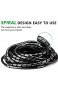 YUE QIN 15 Meter Ummantelungsschlauch Kabel Spiralschlauch für hochwertiges Kabelmanagement12mm Außendurchmesser (Schwarz)
