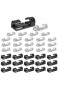 56 Stück Kabelclips Selbstklebend Klebrige Kabelklemme Set Kabelmanagement Netzkabel USB Ladekabel und Kabelführung Transparent & Schwarz