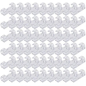 60 Stück Selbstklebend Kabelschellen/Kabel-clips Kabelhalter für Netzkabel USB Ladekabel und Audiokabel Verkabelung für Haus Auto Büro Kabelmanagement (Transparent)
