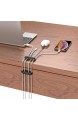 AHASTYLE Kabelhalter 3 Pack Schreibtisch Kabelclip Selbstklebend Kabelmanagement Kord Veranstalter Halter für USB-Kabel/Netzkabel/Draht Zuhause und Büro (Schwarz)