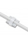 Elfcam - Kabelclips Selbstklebend für Glasfaserkabel (LWL Patchkabel) Stromkabel Netzwerkkabel USB Ladekabel und Audiokabel Weiß (50 Stück)