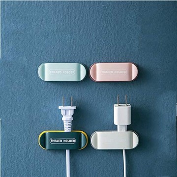 Kabelclips Kabelhalter [4 Stück] Selbstklebende Kabelführung Kabel Organizer Silikon Set für USB Ladekabel Audiokabel Ladekabeln ZuhauseBüro Kabelmanagement (Farbmischung)
