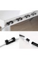 LuLyL 40-teilige Kunststoff-Kabelklemmen mit Klebeband Cord Organziers Kabelführungsclips für das Home Office - 2 Farben