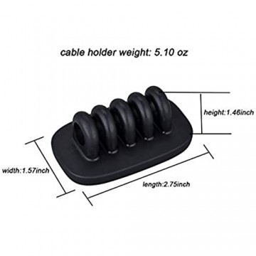 Beschwerte Kabel-Clips Kabelhalter Organizer für Schreibtisch Schwarz 2 Stück