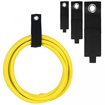 Cnloyua 10PCS Kabelbinder Schwarz Hochleistungskabelaufbewahrungsbänder wiederverwendbare Kabelbinder Klettverschluss für Kabel Schläuche Seil Tasche Werkzeug. (M + L + XL)