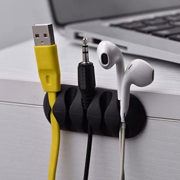 Kabelclips 10PCS Universeller Kabelkabelhalter TPR USB Cable Organizer für Schreibtisch und Büro