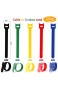 O-Kinee Kabel Klettband 150 x 12 mm Kabelbinder Schwarz Klettverschluss Selbstklebend Kabelbinder Wiederverschließbar mit Hochwertigem Nylonmaterial (Farbe)