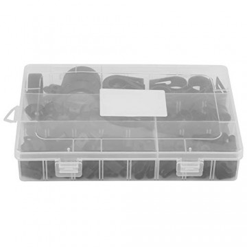 P-Clips -200 Stück Nylon-Kunststoff P-Verschlüsse Clips Clamps Assorted Box für Cable Conduit Kit(schwarz)