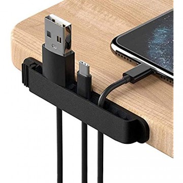 Schwarze Kabel-Clips selbstklebende Kabel-Organizer USB-Kabelhalter Organizer für Auto Büro und Zuhause