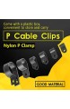 Shanbor Nylonschrauben Kunststoff-Kabelklemmen vom Typ R 200 Stück Clips mit 5 Größen Befestigungssortiment für Kabelkanäle