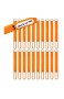 "Wrap-It Cinch-Straps – mit Edelstahl-Schnalle und Beschriftungsschild für einfache Kabel-Identifizierung und Kabel-Management Wiederverwendbare Mehrzweck-Sicherungsgurte 8" (18 Pack) Orange"