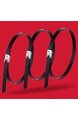 YAYANG Cable tie 100Pcs / Lot 4.6Mmx300Mm PVC-Kunststoff-Coated SS304 Edelstahl-Kabelbinder schwarz Drahtbindewickelbänder aus Kunststoff Zip Tie Strong (Color : Black)