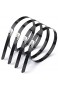 YAYANG Cable tie 100Pcs / Lot 4.6Mmx300Mm PVC-Kunststoff-Coated SS304 Edelstahl-Kabelbinder schwarz Drahtbindewickelbänder aus Kunststoff Zip Tie Strong (Color : Black)