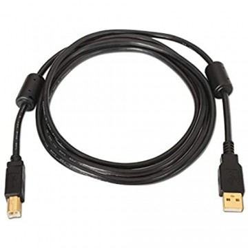 AISENS A101 – 0010 USB 2.0 Drucker Kabel mit Ferrit 3 m schwarz