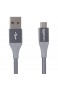  Basics - USB-2.0-A auf Micro-B-Kabel mit doppelt geflochtenem Nylon | 1 8 m Dunkelgrau