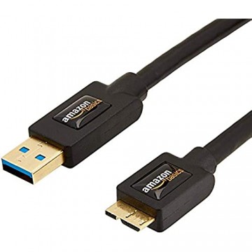 Basics USB-3.0-Kabel Typ A auf Micro-B mit vergoldeten Anschlüssen 1 8 Meter