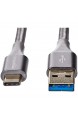 Basics USB-Kabel mit doppelter Nylon-Schirmung Typ C auf Typ A USB 3.1 Gen 2 (USB-IF-zertifiziert) unterstützt hohe Datenübertragungsraten bis zu 10 Gbit/s 0 3 Meter Dunkelgrau