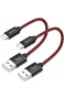 CLEEFUN USB C Ladekabel Kurz [30CM/0.3M 2-Stück] Nylon Typ C Schnellladekabel für Samsung Galaxy Note 8 9 10 S8 S9 S10 Plus S10e S10 lite A20e A41 A51 A71 A40 A50 A70