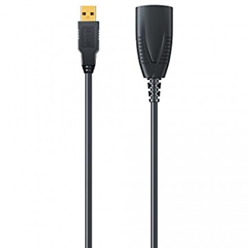 CSL-Computer 5m USB 3.0 Repeater Verlängerungskabel Extension Cable aktiv mit Signalverstärkung - Signalverstärker Repeater - Super Speed Verlängerung - schwarz