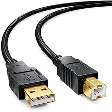 deleyCON 10m aktives USB 2.0 Kabel Druckerkabel Scanner Kabel mit Signalverstärker USB2.0 Repeaterkabel PC Computer Drucker Scanner