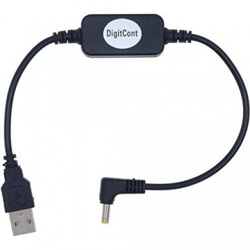 DigitCont USB 5 V auf DC 12 V 4 mm x 1 7 mm Stromkabel kompatibel mit Echo-Geräten USB Spannungs-Step-Up-Konverterkabel Netzteil Adapterkabel 1 Fuß DC 5 V auf DC 12 V Kabel 1 ft (2021 Version)