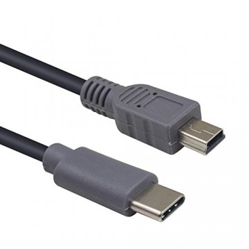Duttek USB C auf Mini USB OTG Kabel USB Typ c männlich zu Mini USB 5pin Stecker unterwegs Daten-Konverter Adapter OTG Kabel für MacBook iMac Pro Chromebook Pixel 10 inch/25 cm