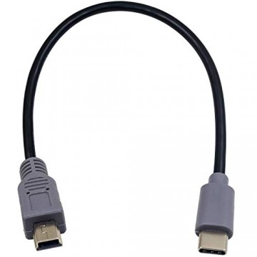 Duttek USB C auf Mini USB OTG Kabel USB Typ c männlich zu Mini USB 5pin Stecker unterwegs Daten-Konverter Adapter OTG Kabel für MacBook iMac Pro Chromebook Pixel 10 inch/25 cm