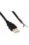 InLine USB 2.0 Kabel - A an offenes Ende - schwarz - 2m - Bulk