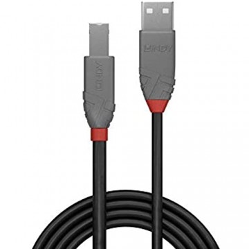 LINDY USB 2.0 Kabel Typ A/B Anthra Line m/3m