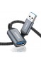 Nimaso USB Verlängerung Kabel 2 Stück 1M+2M USB 3.0 Verlängerungskabel A Stecker auf A Buchse 5Gbps Superschnelle für Kartenlesegerät Tastatur Drucker Scanner Kamera usw - Grau