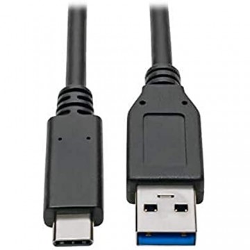 PremiumCord USB-C auf USB 3.0 Verbindungskabel 1m Datenkabel SuperSpeed bis zu 10Gbit/S Schnellladung bis zu 3A USB 3.1 Generation 2 Typ C Stecker Farbe Schwarz Länge 1m