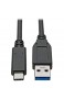PremiumCord USB-C auf USB 3.0 Verbindungskabel 1m Datenkabel SuperSpeed bis zu 10Gbit/S Schnellladung bis zu 3A USB 3.1 Generation 2 Typ C Stecker Farbe Schwarz Länge 1m