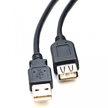 Rhombutech® - 6.5m Premium USB 2.0 Hi-Speed Kabel Verlängerungskabel A-Stecker auf A-Buchse Datenkabel Anschlusskabel doppelt geschirmt (6.5m schwarz)