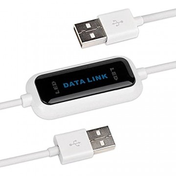 Salcar Datenkabel High-Speed USB 2.0 PC zu PC Linkkabel für Windows 10/8.1/8/7/Vista/XP/2000 einfachster Datenaustausch zwischen 2 Computern