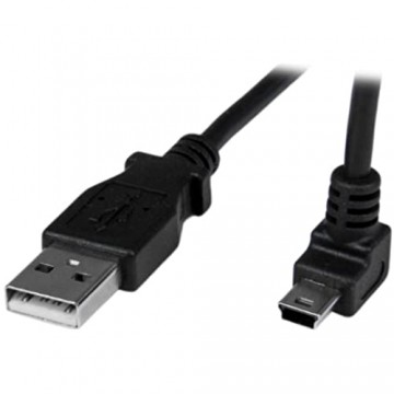 StarTech.com 1m USB auf Mini USB Anschlusskabel 90° gewinkelt USB A zu Mini B Kabel 1 x USB A (St) 1 x USB Mini B (St) Schwarz