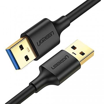 UGREEN USB Kabel 3.0 Super Speed Kabel A Stecker auf A Stecker USB Verbindungskabel kompatibel mit Drucker Modems Festplatten Kameras usw. (2m)