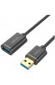UNITEK Kabel USB 3.0 A Stecker auf USB A Buchse/Verlängerungskabel / 1 5 Meter Schwarz/Verlängerung für Drucker Tastatur Kartenleser etc. / Y-C458GBK