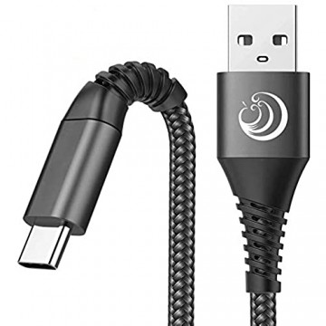 USB C Kabel USB C Ladekabel [2 Stück 2M] Nylon 3.0A Fast Charge C Kabel Sync Schnellladekabel Typ C Ladekabel für Samsung Galaxy S10/S9/S8+/A50/A51/A40/A41/A70/A71/A20e/S20/Note 8/9 Huawei P9/P30 Lite