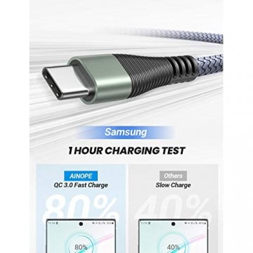 USB Typ C Kabel [0.5M+1.2M+2M] USB C Ladekabel für Samsung S10 S10e S9 S8 Plus Note 10 9 8 A3 A5 2017 LG G5 G6 HTC 10 U11 Huawei P10 P9 [3 Stück]