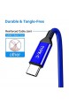 USB Typ C Kabel 5A AKOADA [3 Stück 0.5M+1M+2M] Schnell Ladekabel für Huawei P40 P30 P20 pro P20 Mate 40 30 20 10 pro Honor 10 V10 P10 Plus Mate 30 pro usw(Blau)