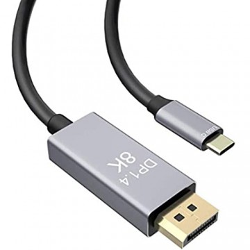 CABLEDECONN USB-C to DisplayPort 8K Cable 7680x4320 8K@60Hz 4K@144Hz HDTV Adapter for New MacBook 2019 2020 Dell XPS 1M