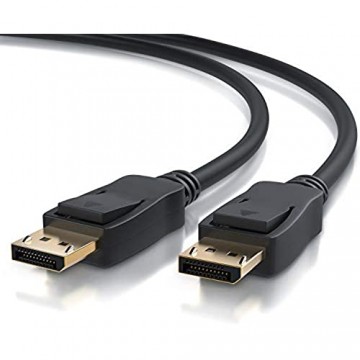 CSL - 8k DisplayPort Kabel 2m Displayport auf Displayport DP 1.4 7680 x 4320 60 Hz - 3840 x 2160 120 Hz - 1920 x 1200 240 Hz Bandbreite von bis zu 32 4 Gbit s HBR3 DSC 1.2 HDR 10