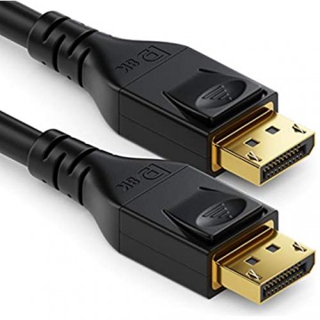 deleyCON 3m DisplayPort Kabel 1.4 - von 60hz bis 240hz - 1080P 4K 8K UHD - HBR3 HDR 10 DSC 32 4 Gbit/s