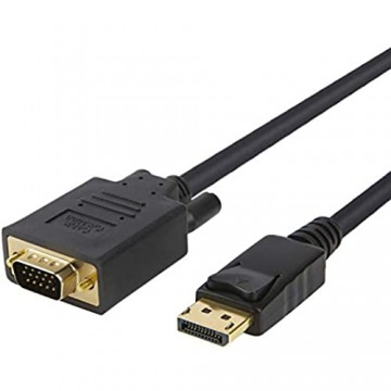 DisplayPort auf VGA Kabel CableCreation 1 8M Gold überzogenes DP zu VGA-Kabel Standard-DP-Stecker-auf-VGA-Stecker-Kabel 6FT/ Schwarz