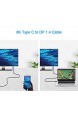 ELUTENG Displayport Kabel 8K @ 60Hz 4K @ 120Hz USB C to Displayport (Thunderbolt 3 kompatibel) DP 1.4 Kabel für MacBook Pro Laptop Projector TV PC usw. -3 m schwarz