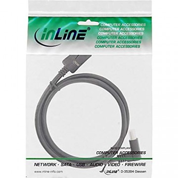 InLine® DisplayPort 1.4 Kabel 8K4K nach unten gewinkelt schwarz/Gold 2m 17152U