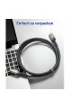 JSAUX DisplayPort Kabel 4K 3M - DisplayPort auf DisplayPort Kabel DP zu DP Kabel (4K@60Hz 2k@144Hz) Nylon Geflecht Ultrahohe Geschwindigkeit DP 1.2 Kabel für PC TV Beamer Monitor Grafikkarten-Grau