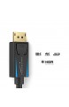 KabelDirekt – 8K DisplayPort (DP zu DP) Kabel – 2m (Übertragungsraten von bis zu 32 4 Gbit/s UHD mit 8K / 60Hz oder 4K / 120Hz HBR3 DSC HDR 10 Stecker mit Verriegelung)