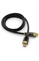 KabelDirekt – DisplayPort Kabel – 5m (4K 60Hz Version 1.2 Stecker mit Verriegelung Nylon Ummantelung) – PRO Series