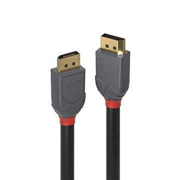 LINDY 36482 2m DisplayPort 1.4 Kabel Anthra Line & 36481 1m DisplayPort 1.4 Kabel Anthra Line